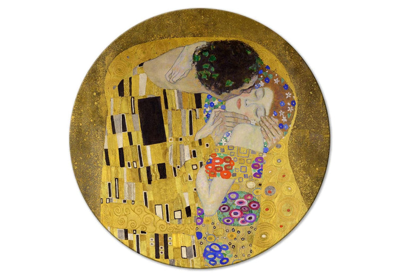 Apaļa Glezna (Deluxe) - Skūpsts - Gustavs Klimts, 148744 Tapetenshop.lv