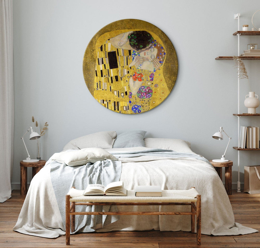 Apaļa glezna (Deluxe) - Skūpsts - Gustavs Klimts - 148744 G-ART