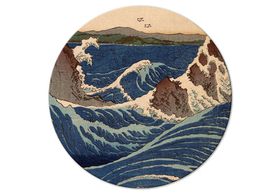 Apaļa kanva (Deluxe) - Utagava Hirošige - Lielais zilais vilnis, 148749 G-ART
