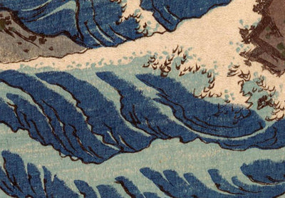 Apaļa Glezna (Deluxe) - Utagava Hirošige - Lielais zilais vilnis, 148749 Tapetenshop.lv