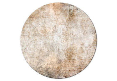 Round canva - Rust texture - abstraction in pastel brown, 151471 G-ART