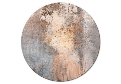 Round canva - Rust texture sepia and grey, 151470 G-ART