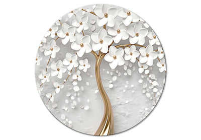 Round canva - Flowering Tree, 151479 G-ART