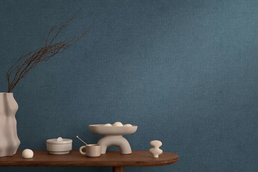 Augstākās kvalitātes neaustas tapetes ar zīdainu, mirdzošu tekstūru | tumši zilā | 3010222 AS Creation