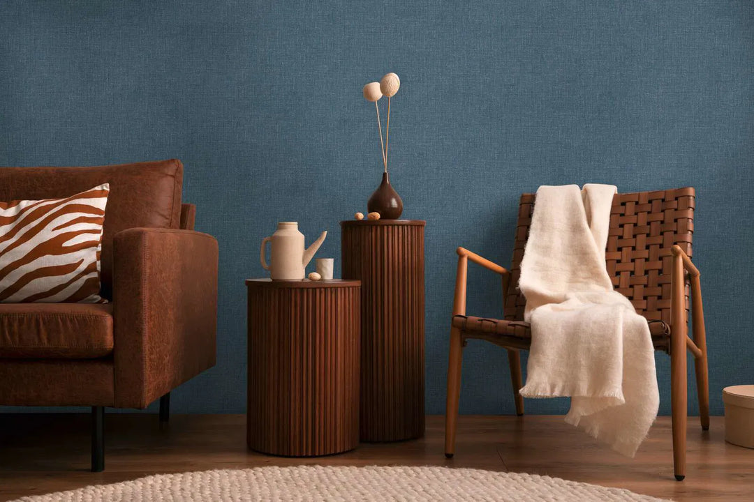 Augstākās kvalitātes neaustas tapetes ar zīdainu, mirdzošu tekstūru | tumši zilā | 3010222 AS Creation