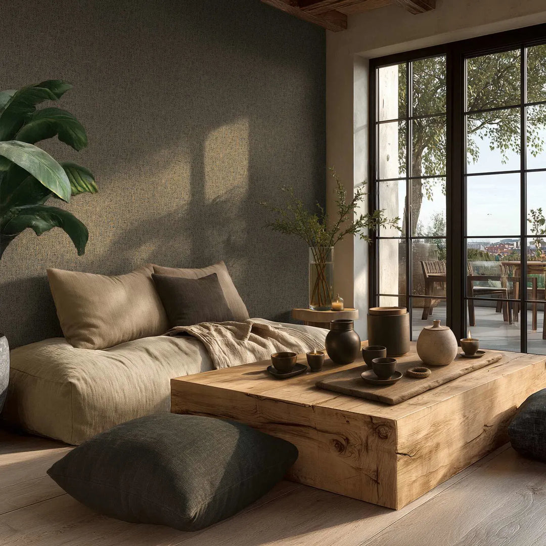 Augstas kvalitātes tapetes ar auduma faktūru - brūnā krāsā - 3011124 AS Creation