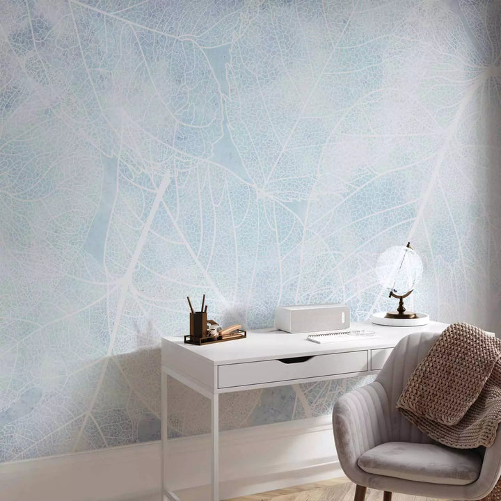 Valokuvatapetti - Syksyinen luonto sinisellä ja valkoisella, 138617