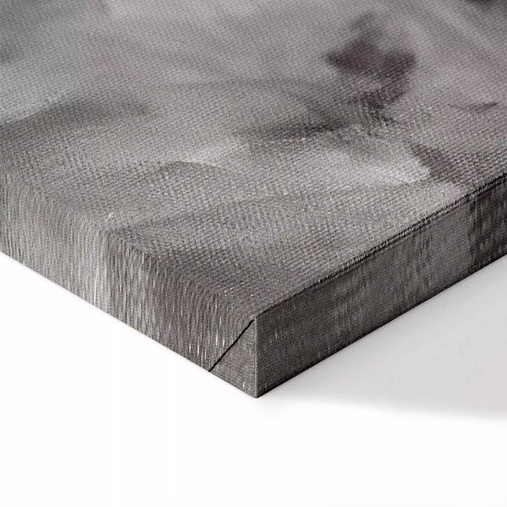 Canvas-taulut kukkien kanssa - piirretty punaisia unikoita abstraktilla harmaalla taustalla, 95014