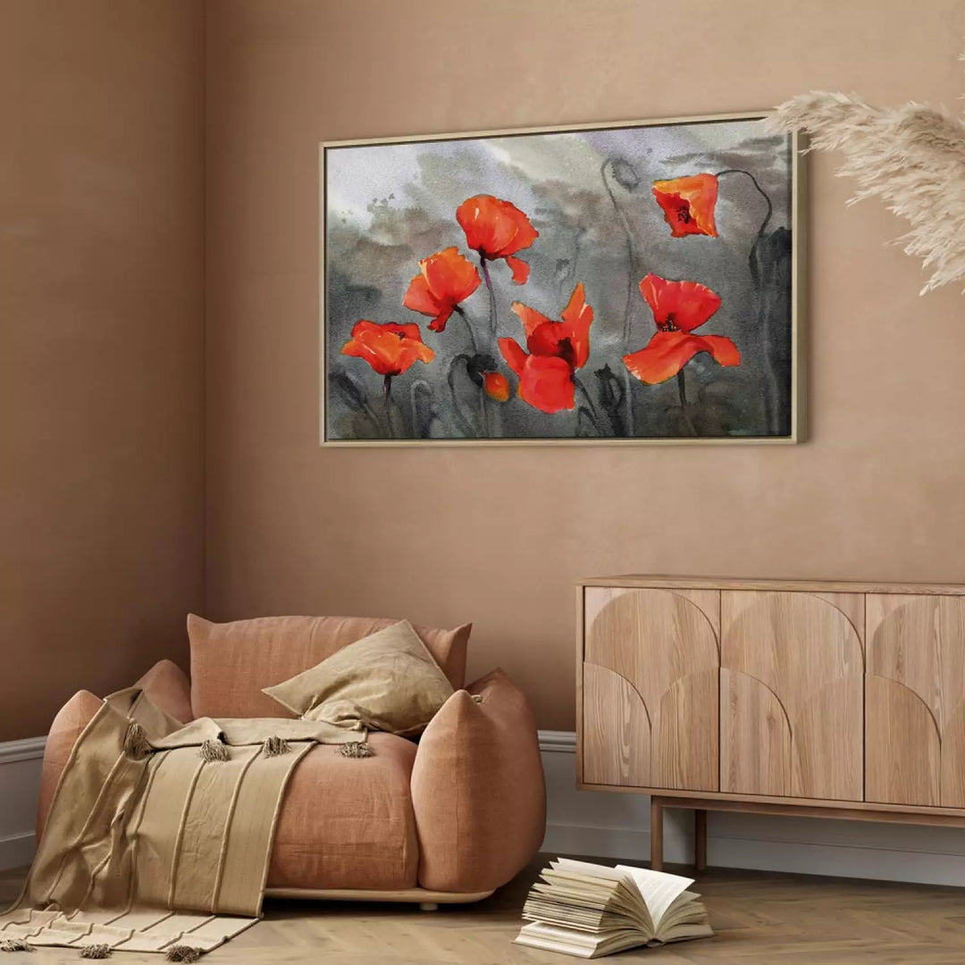 Maal puuraamis (naturaalne värv) - moonid (akvarellitehnika), 97976