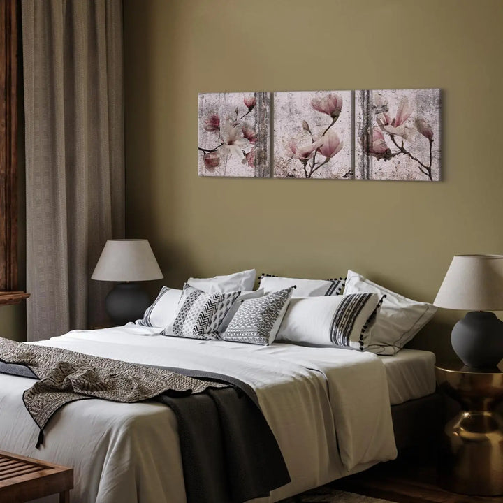 Kanva ar magnoliju rozā toņos - Liriskās magnolijas (x 3), 122781