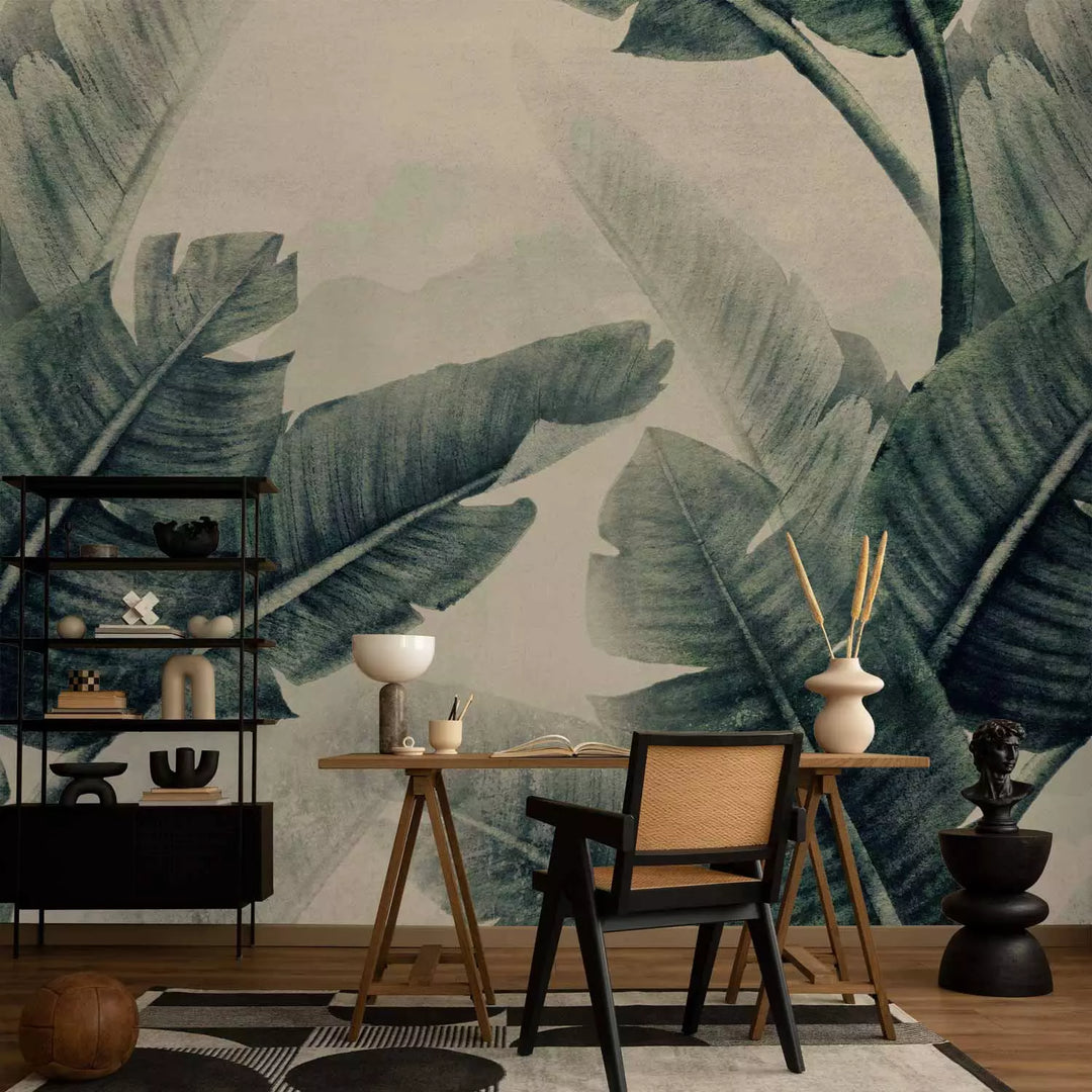 Fototapeet - Abstraktne džungli loodus rohelistes toonides - 135974