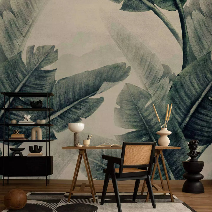 Fototapeet - Abstraktne džungli loodus rohelistes toonides - 135974