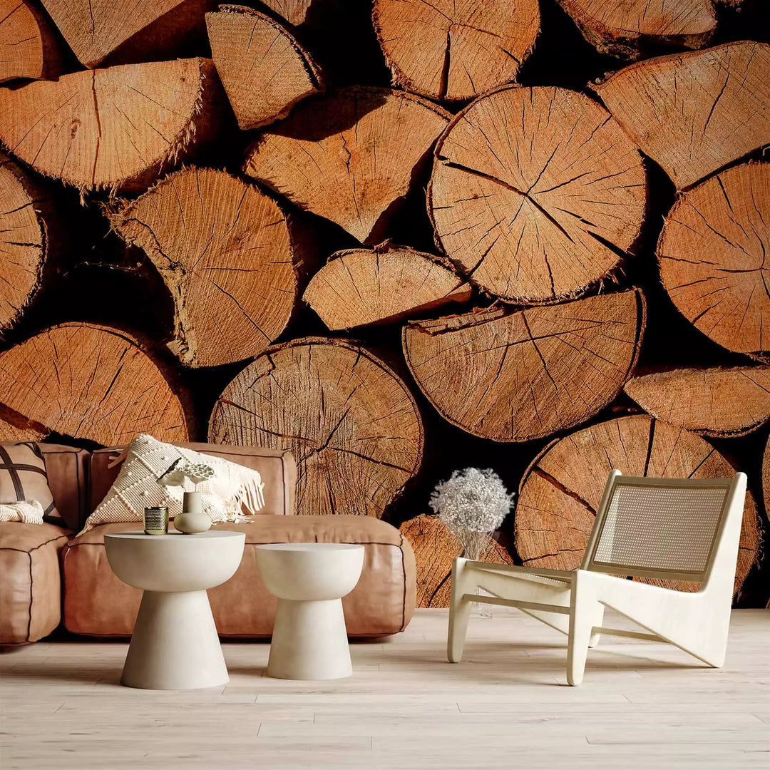 Fototapetai - Nukirsti medžiai su matomais įtrūkimais, 149880