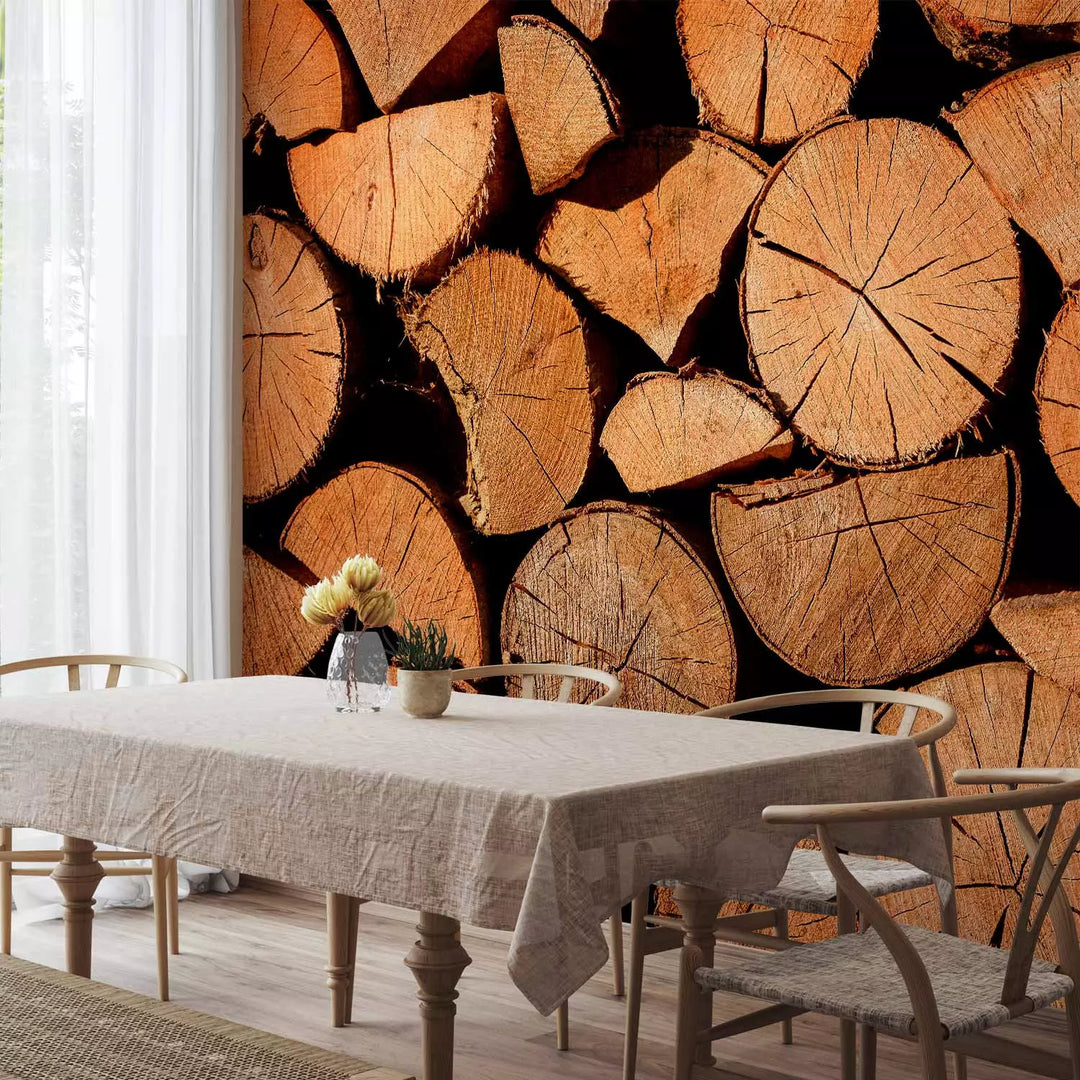 Fototapetai - Nukirsti medžiai su matomais įtrūkimais, 149880