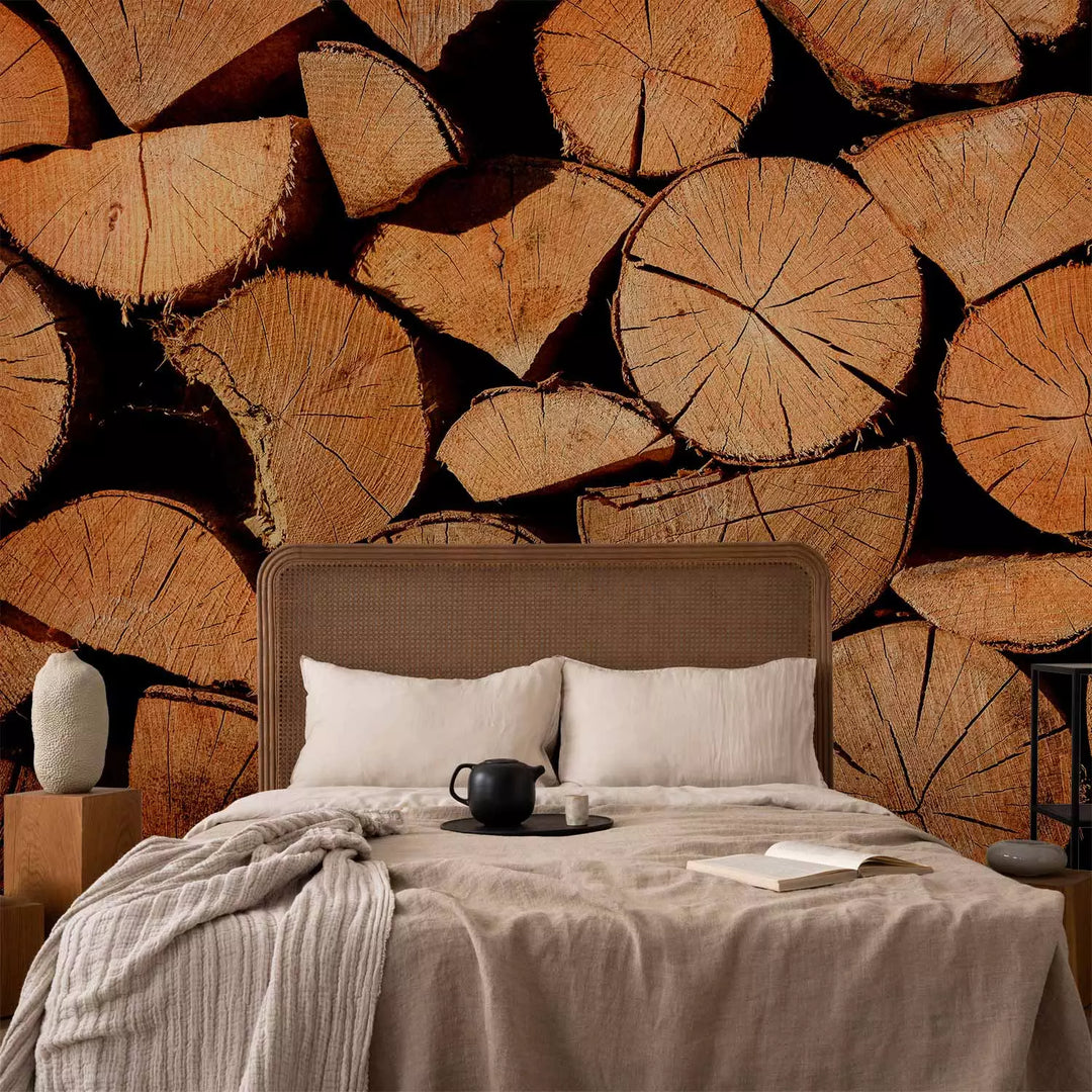 Fototapetai - Nukirsti medžiai su matomais įtrūkimais, 149880