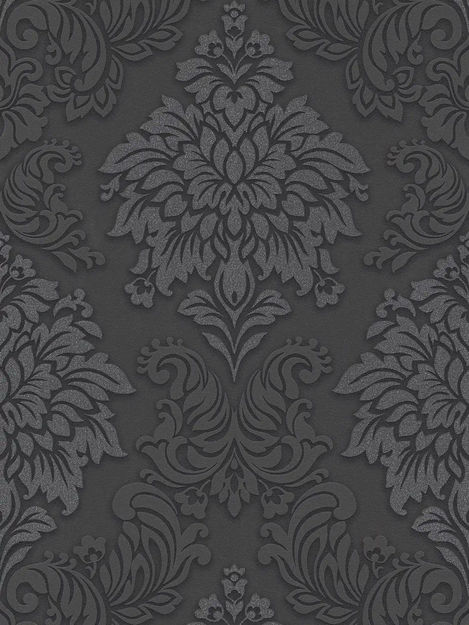 Tapetes guļamistabai - Melnas baroka stilā ar spīdumu, AS 368984 AS Creation