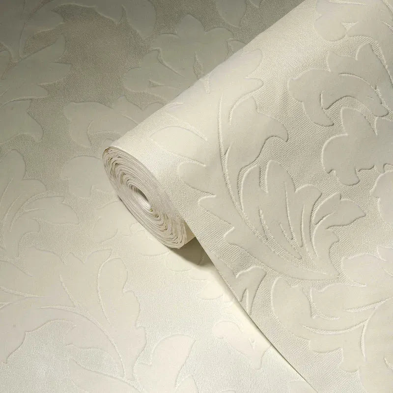 Baroka stila tapetes – krēmkrāsā, FLOCK, 33580-1 AS Creation