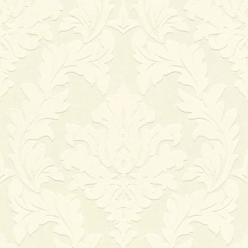 Baroka stila tapetes – krēmkrāsā, FLOCK, 33580-1 AS Creation