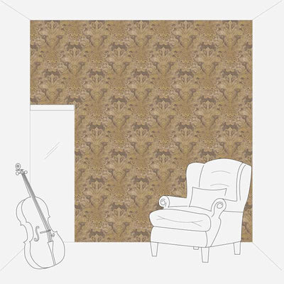 Baroque wallpaper with large ornaments in brown, 1374032 AS Creation