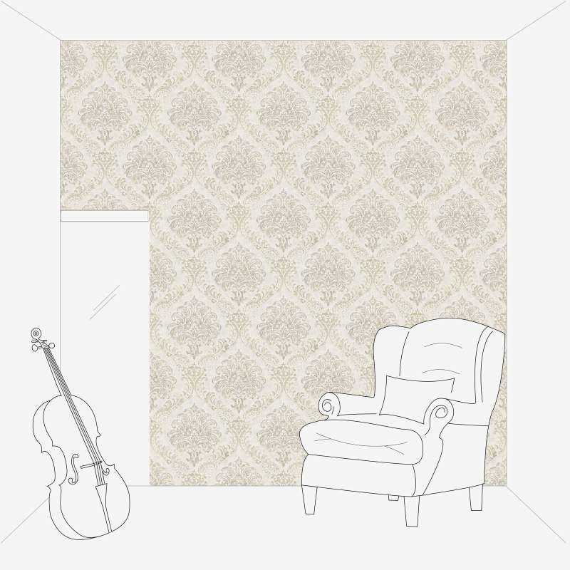 Baroque wallpaper with ornament and metallic look, 1373722 AS Creation