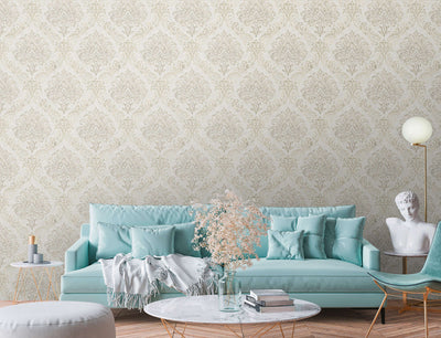 Baroque wallpaper with ornament and metallic look, 1373722 AS Creation