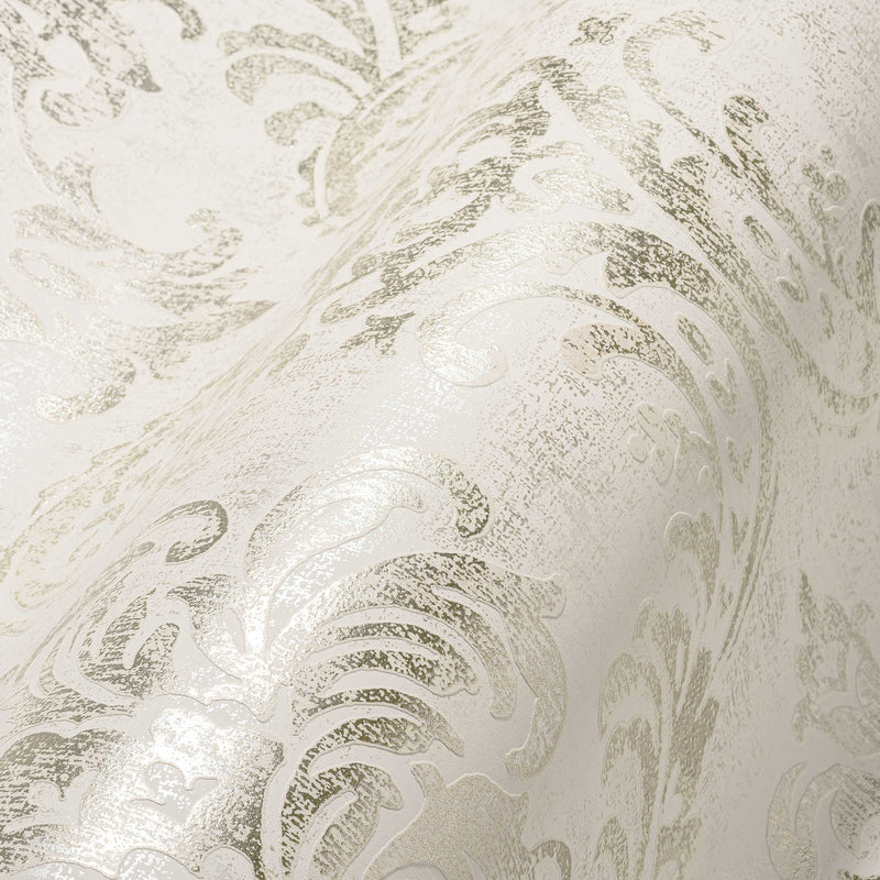 Baroque wallpaper with ornament and metallic look, 1373722 AS Creation
