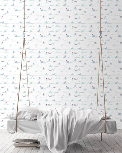 Children's room wallpaper with sea animals 1350565 Without PVC AS Creation