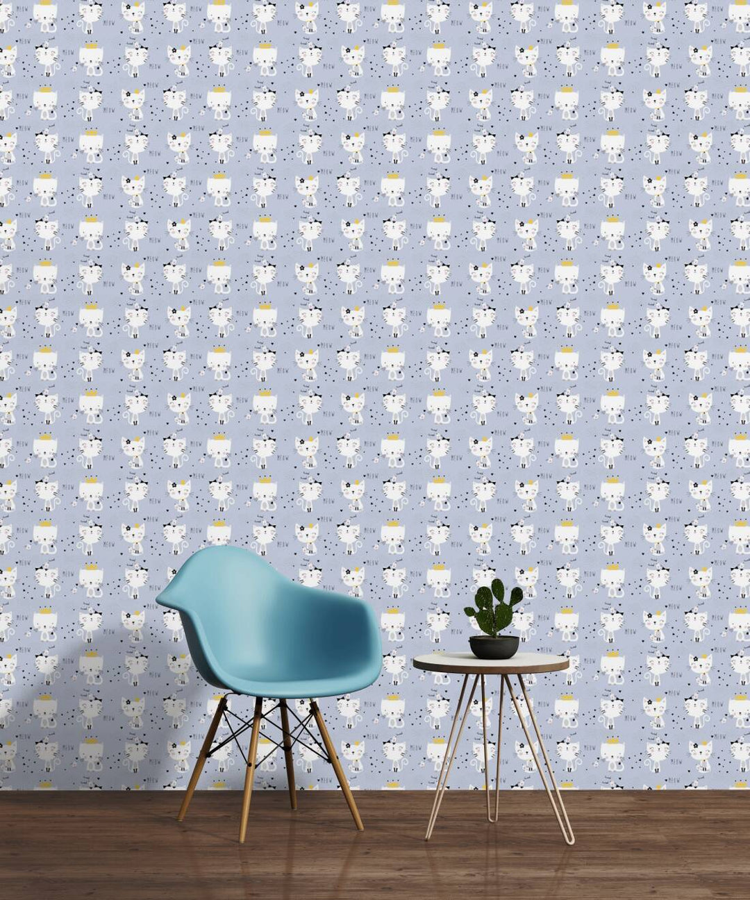 Bērnu istabas tapetes ar kaķu motīvu - pelēkā krāsā, 381311, Bez PVC 🌿 AS Creation