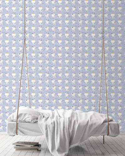 Children's room wallpaper with cat motif - grey 1350577 Without PVC AS Creation