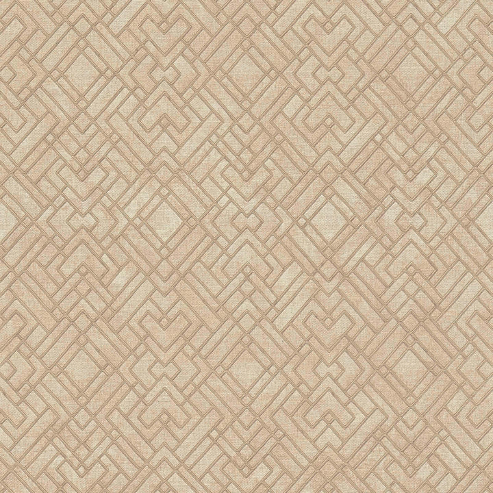 Bēšas tapetes guļamistabai ar Art Deco līniju rakstu - 388283 AS Creation