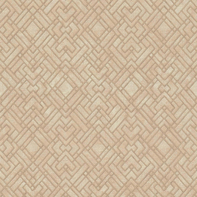 Beige wallpaper with Art Deco line pattern, 1366273 AS Creation