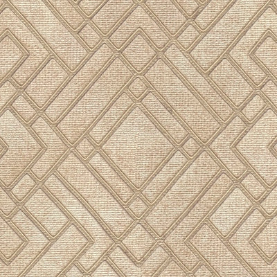 Beige tapetti, jossa on Art Deco -viivakuvio, 1366273 AS Creation