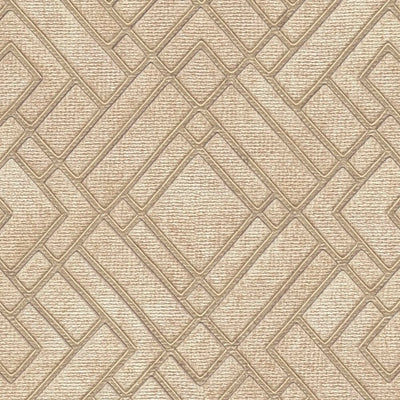 Beige wallpaper with Art Deco line pattern, 1366273 AS Creation