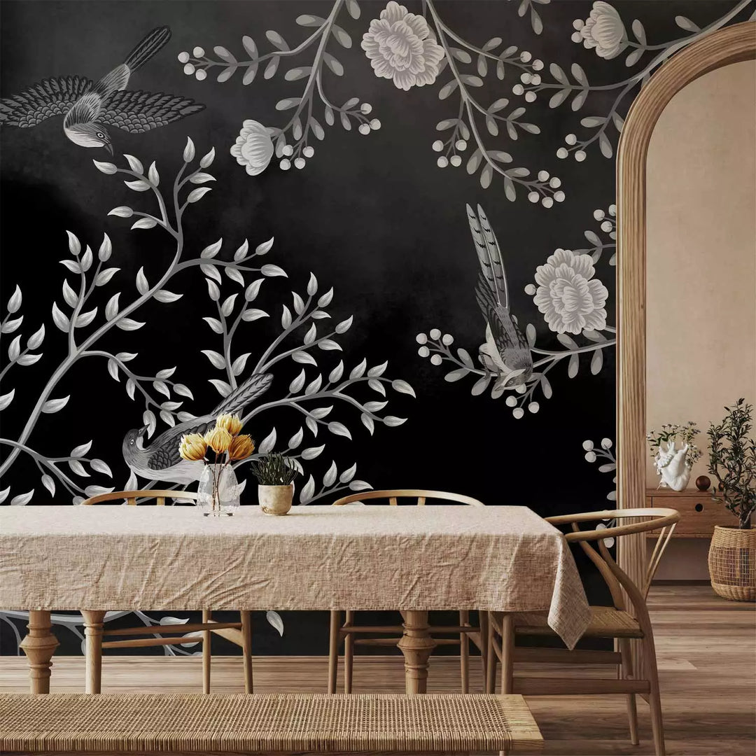 Black and white Wall Murals - Birds between the branches, 138836