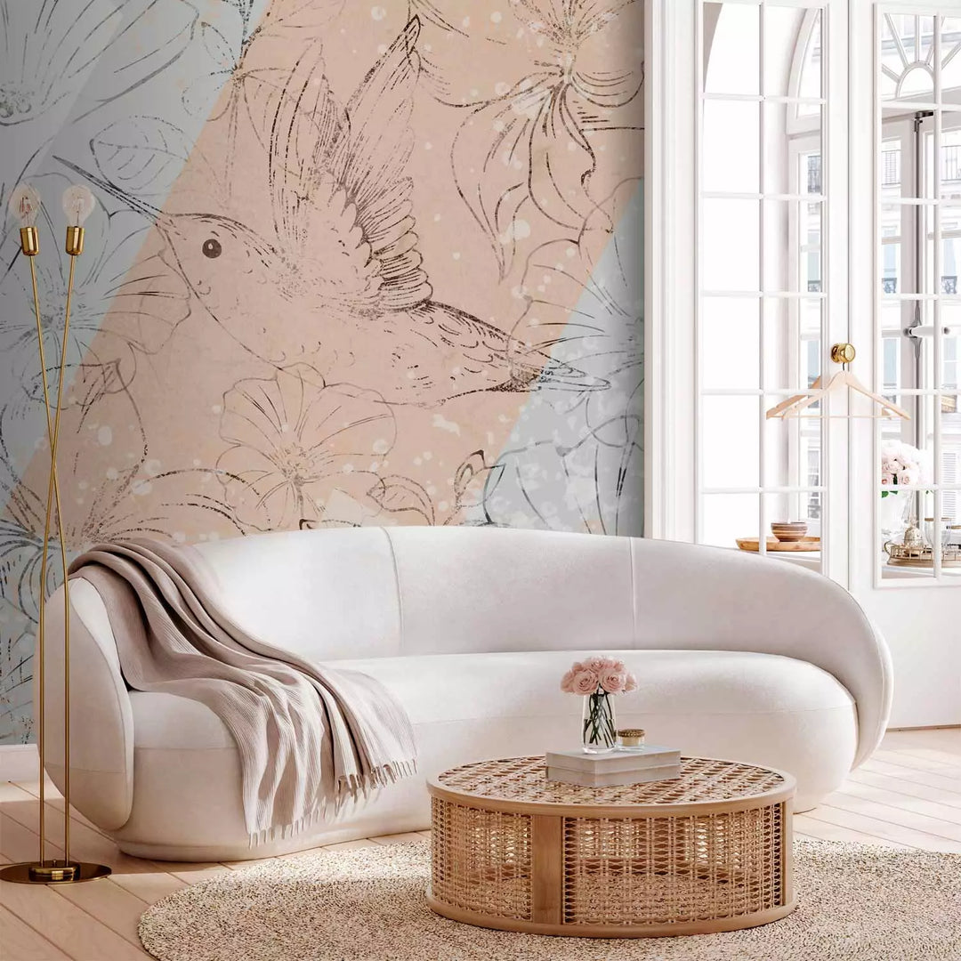 Фотообои с колибри - Колибри на лугу, 142634