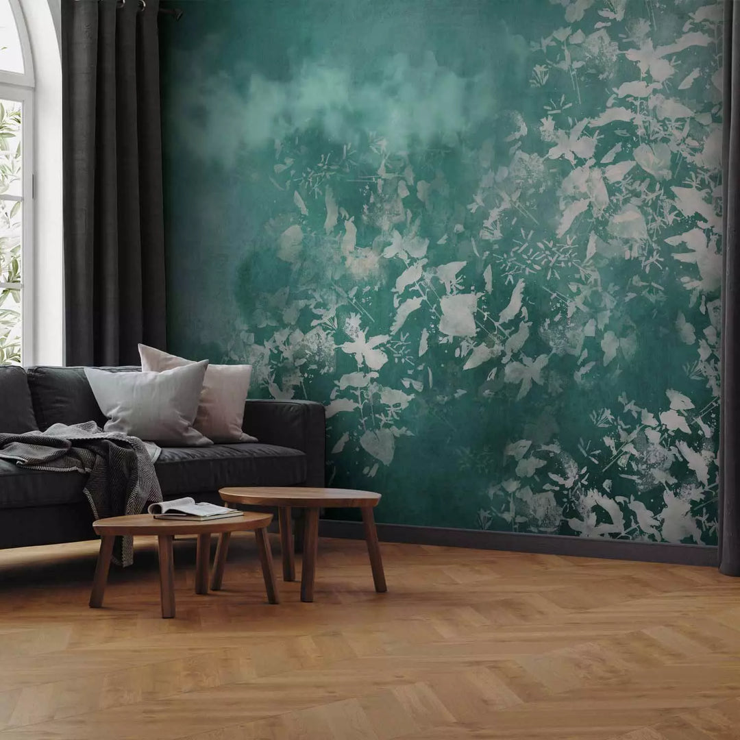 Fototapetes ar abstrakta dabas rakstu - Tirkīza dārzs, 135487