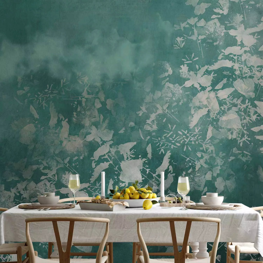 Fototapetes ar abstrakta dabas rakstu - Tirkīza dārzs, 135487