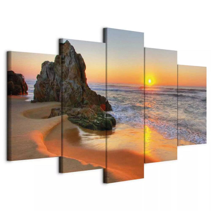 Canva with sunset and sea - meeting at sunset, (x 5), 123332