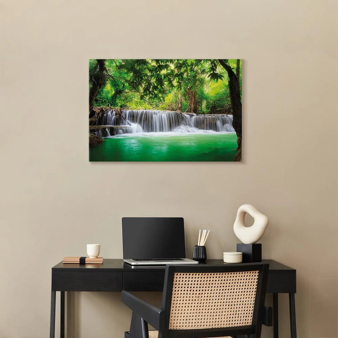 Kanva ar mierīgu dabas ainavu - Kanjanaburi ūdenskritums (x 1), 128838