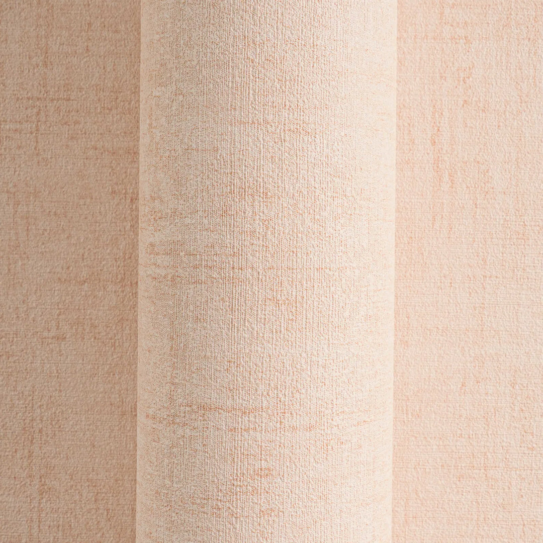 Vienkrāsainas neaustas tapetes ar dabisku lina tekstūru | rozā - 3007651