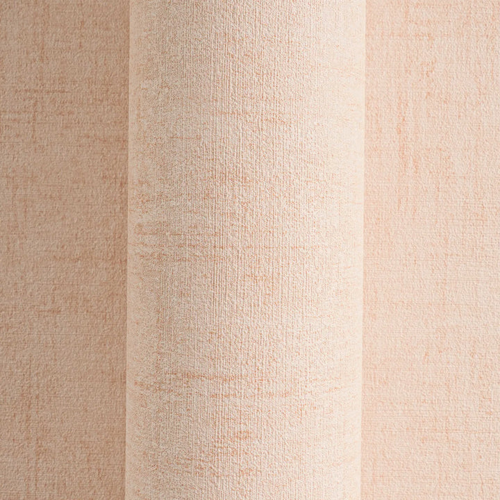 Vienkrāsainas neaustas tapetes ar dabisku lina tekstūru | rozā - 3007651