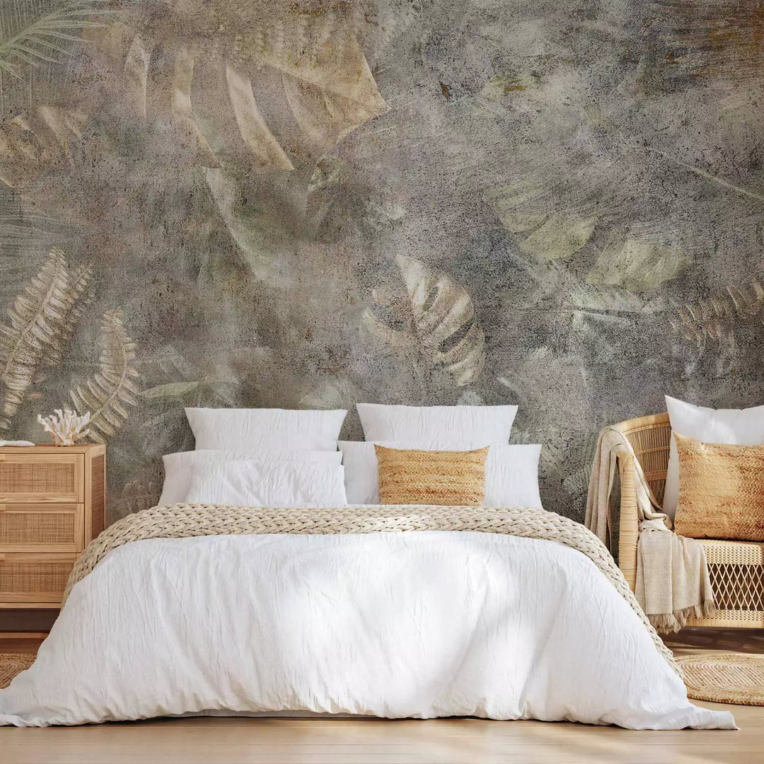 Wall Murals with vintage style leaves - Morning Moment - 135334