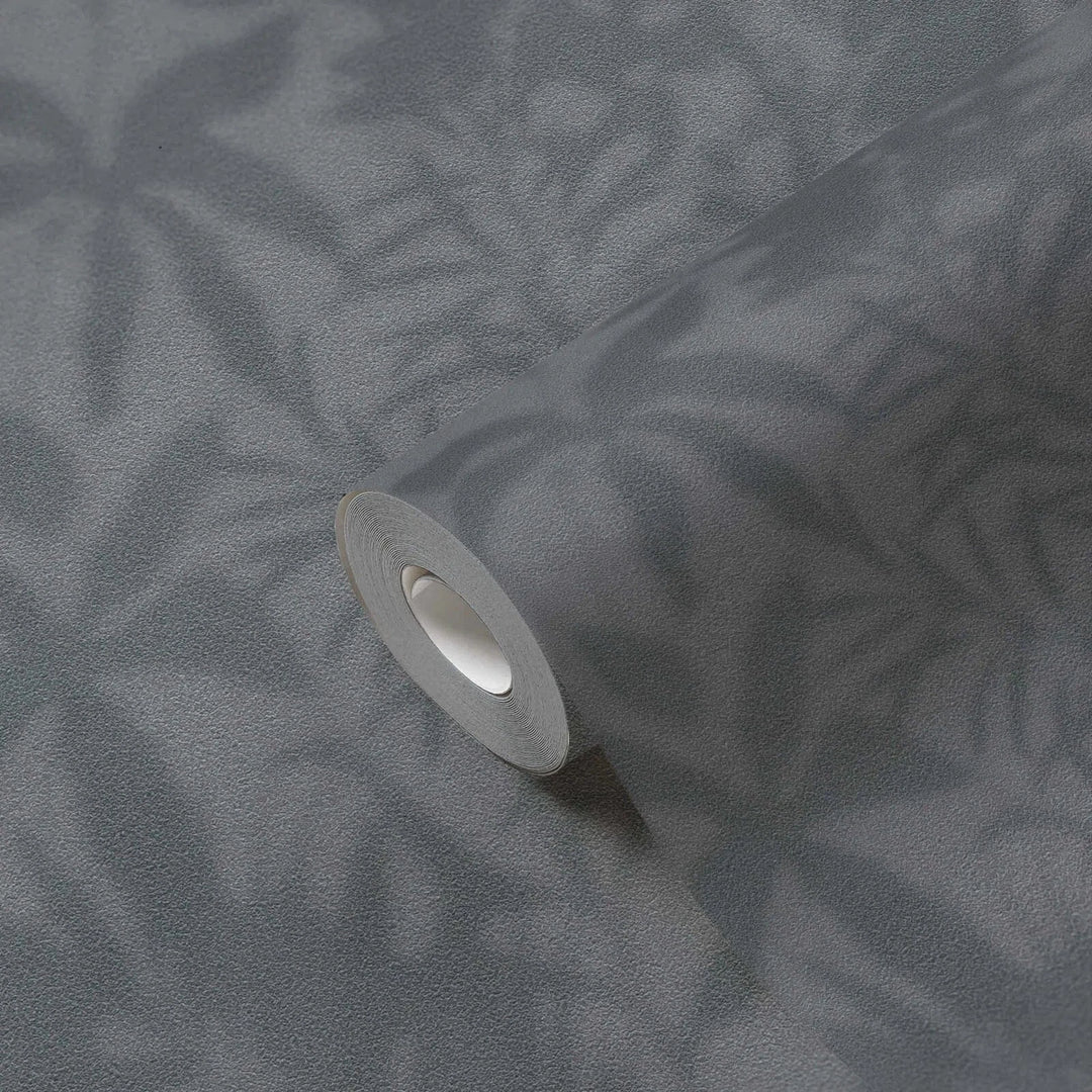 Daniel Hechter Elegantas tapetes ar smalku lapu rakstu melnā krāsā AS Creation