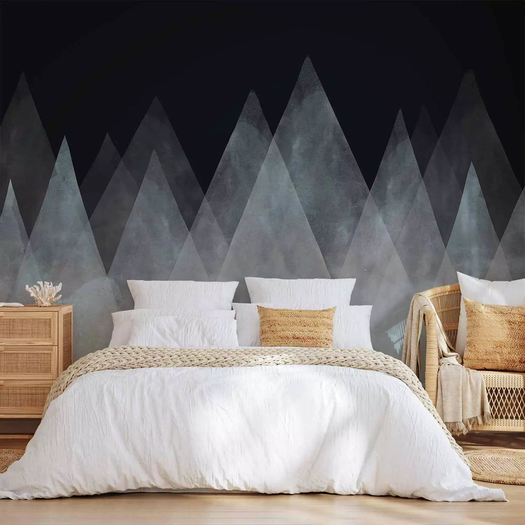 Фотообои - Пейзаж с горами на черном фоне, 138828