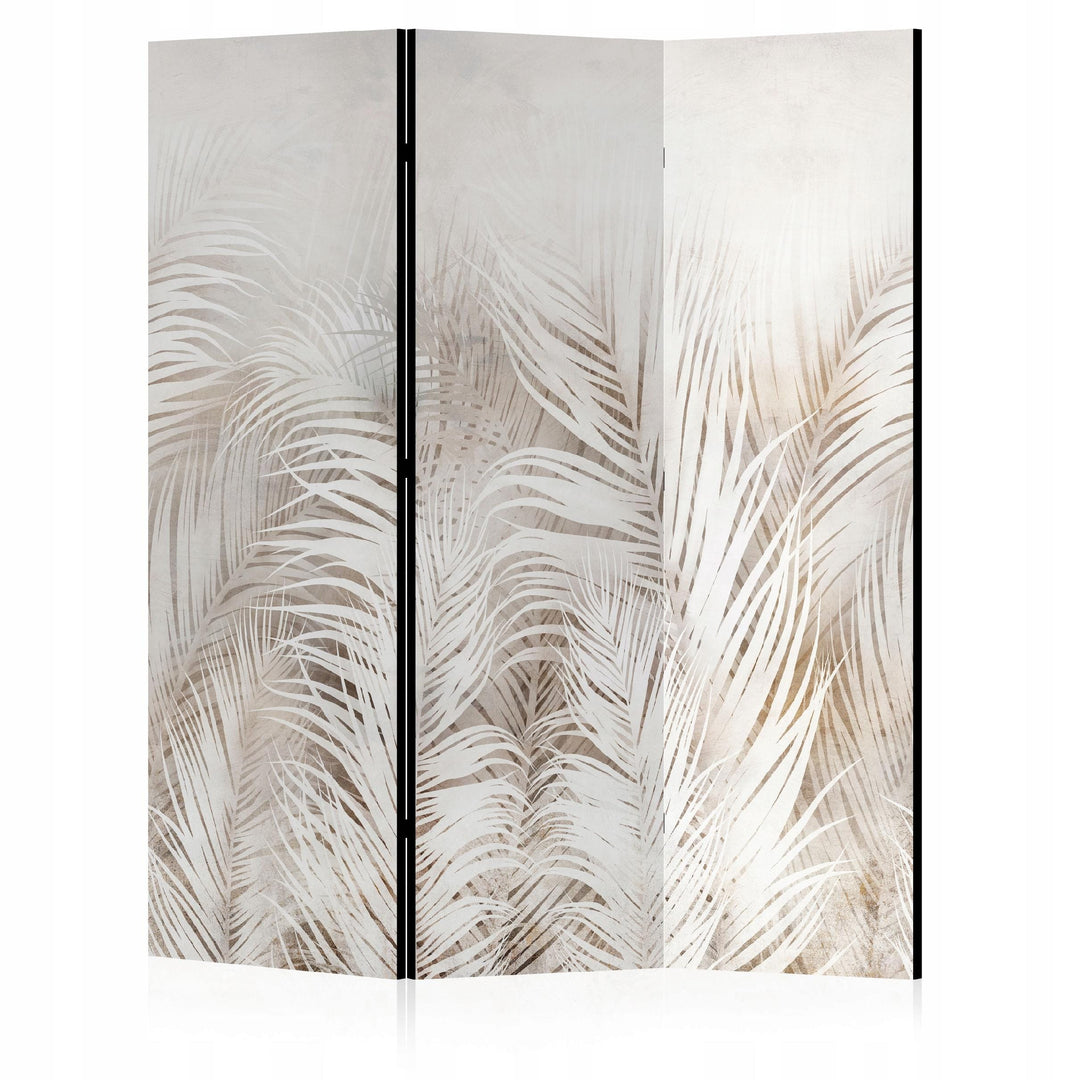 Dekoratīvais aizslietnis ar palmu lapu motīvu, divpusējs, bēšā krāsā, 135x172 L-ART