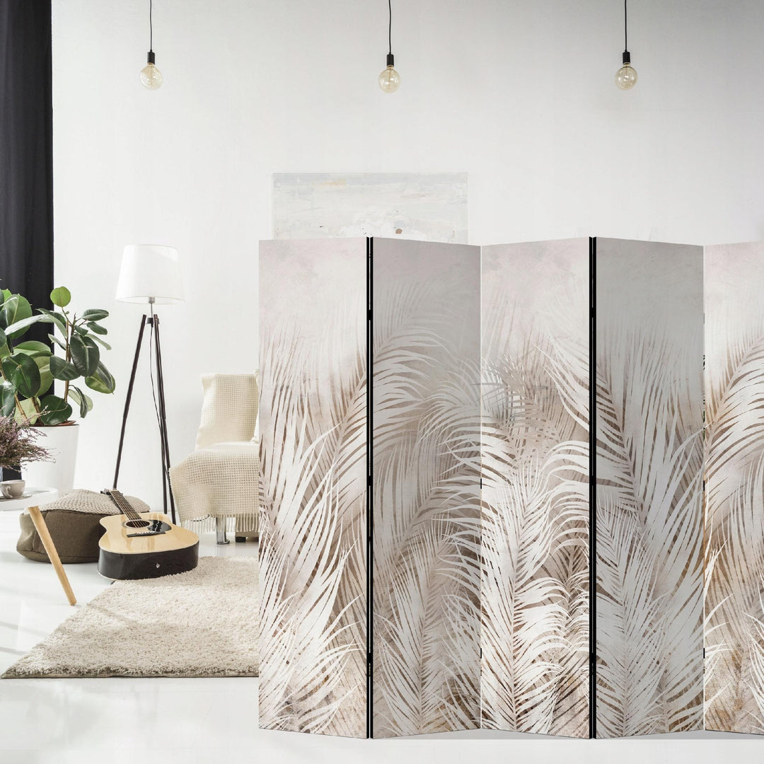 Dekoratīvais aizslietnis ar palmu lapu motīvu, divpusējs, bēšā, krāsā, 225x172 L-ART