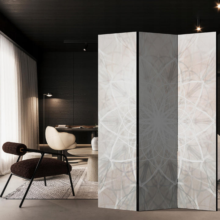 Dekoratīvais aizslietnis, divpusējs istabas sadalītājs, 135x172, Mandalas harmonija L-ART