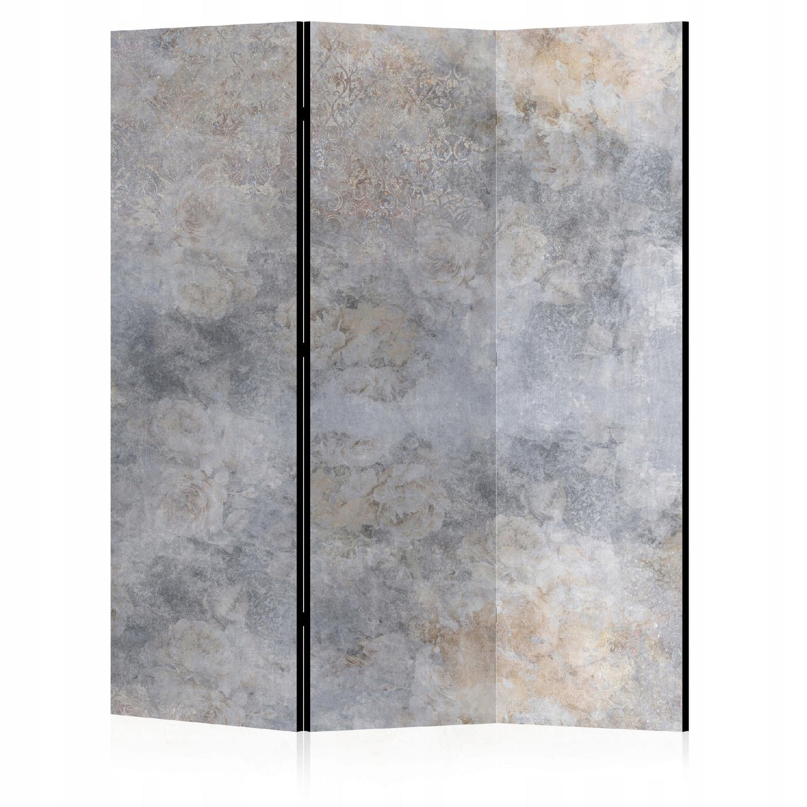 Dekoratīvais aizslietnis, divpusējs istabas sadalītājs ar pelēku akmens/marmora tekstūru, 135x172 L-ART