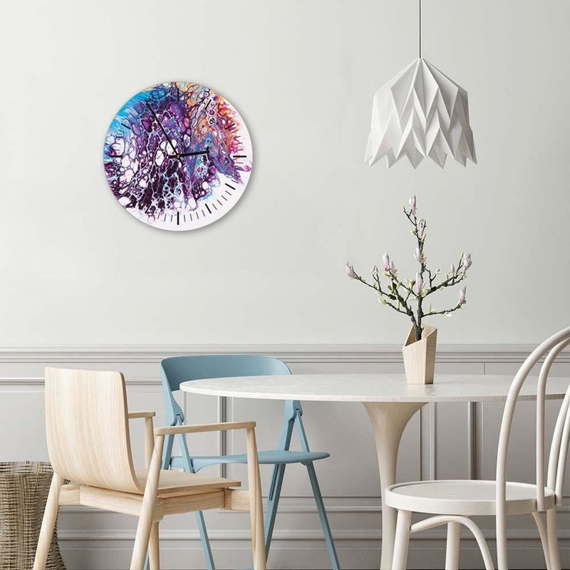 Dekoratīvais sienas pulkstenis Ar marmora rakstu (daudzkrāsaina versija) Home Trends