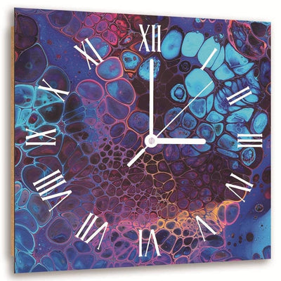 Dekoratīvais sienas pulkstenis Ar marmora rakstu (violeta versija) Home Trends